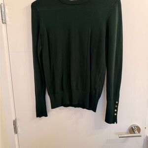 Zara Basics Forest Green Crew Top